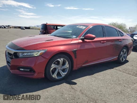 2018 Honda Accord EX-L z VIN 1HGCV1F57JA068459, wystawiony jako Copart lot #71120875 z przebiegiem 134 931 mil mil oraz Czysty tytuł • Clean title. Historia ofert i sprzedaży dostępna na DreamBid. Obrazek 1.