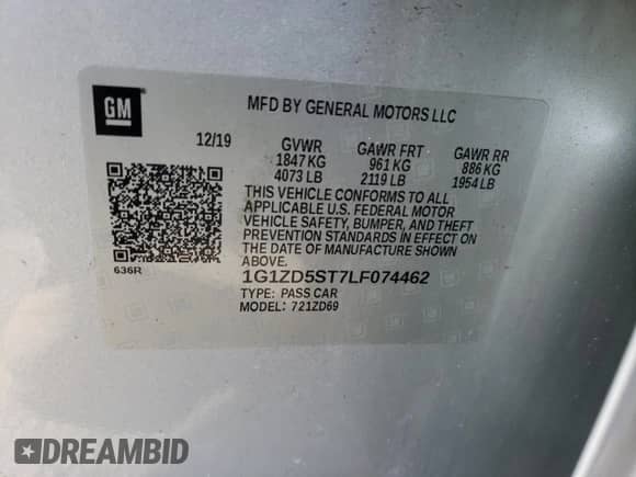 2020 Chevrolet Malibu LT с VIN 1G1ZD5ST7LF074462, выставлен на аукционе Copart как лот 81866185 с пробегом 121 175 миль миль и Списание • Salvage title. История ставок и продаж доступна на DreamBid. Изображение 13.