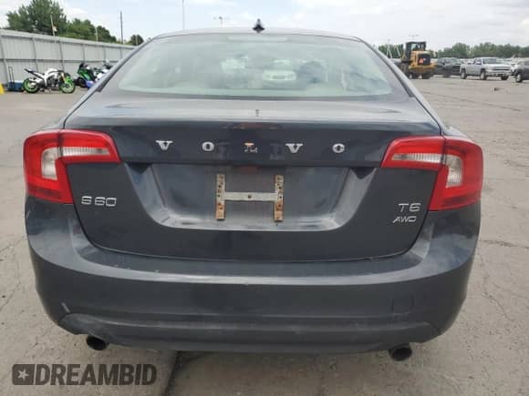2012 Volvo S60 T6 with VIN YV1902FH8C2037106, listed as a Copart auction lot 66068305 with 148,216 mi miles and Salvage title. Bid and sale history available at DreamBid. Image 6.