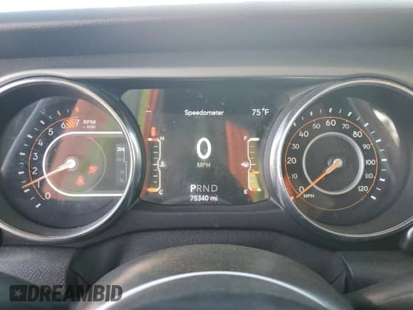 2021 Jeep Wrangler Unlimited Sport Altitude with VIN 1C4HJXDN6MW576290, listed as a Copart auction lot 71164795 with 75,340 mi miles and Salvage title. Bid and sale history available at DreamBid. Image 9.