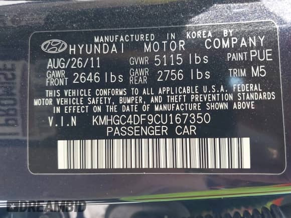 2012 Hyundai Genesis 4.6L с VIN KMHGC4DF9CU167350, выставлен на аукционе IAAI как лот 42581585 с пробегом 65 649 миль миль и . История ставок и продаж доступна на DreamBid. Изображение 9.