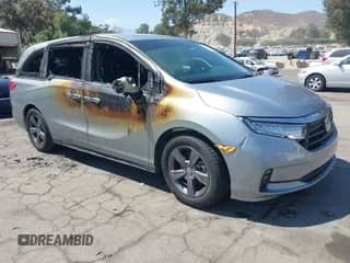 2021 Honda Odyssey EX с VIN 5FNRL6H52MB004785, выставлен на аукционе IAAI как лот 42670238 с пробегом 54 528 миль миль и . История ставок и продаж доступна на DreamBid. Изображение 1.