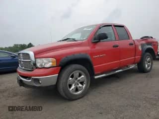 2005 Dodge 1500 SLT with VIN 1D7HU18N45S307461, listed as a Copart auction lot 67389005 with 195,719 mi miles and Salvage title. Bid and sale history available at DreamBid. Image 1.