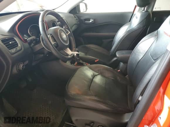 2017 Jeep Compass Trailhawk with VIN 3C4NJDDB0HT667042, listed as a Copart auction lot 71969535 with 75,429 mi miles and Salvage title. Bid and sale history available at DreamBid. Image 7.