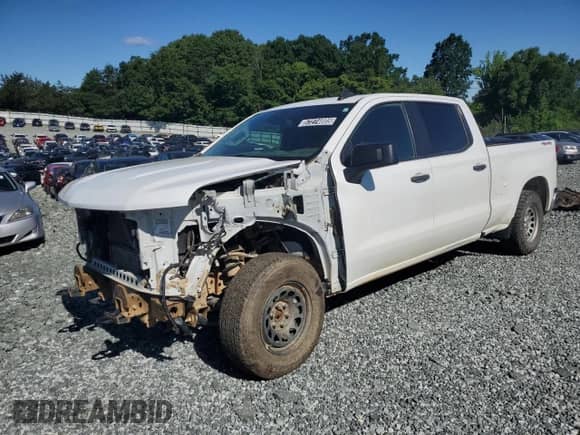 2023 Chevrolet Silverado 1500 Work Truck with VIN 3GCPDAEK7PG181560, listed as a Copart auction lot 57274005 with 77,472 mi miles and Clean title. Bid and sale history available at DreamBid. Image 1.