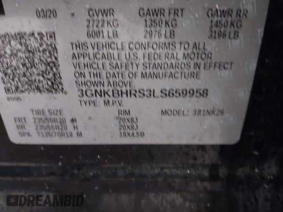 2020 Chevrolet Blazer LT z VIN 3GNKBHRS3LS659958, wystawiony jako IAAI lot #41347713 z przebiegiem 32 793 mil mil oraz . Historia ofert i sprzedaży dostępna na DreamBid. Obrazek 9.