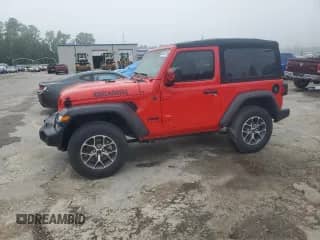 2024 Jeep Wrangler Sport S с VIN 1C4PJXAN7RW172003, выставлен на аукционе Copart как лот 58151185 с пробегом 14 383 миль миль и Списание • Salvage title. История ставок и продаж доступна на DreamBid. Изображение 1.