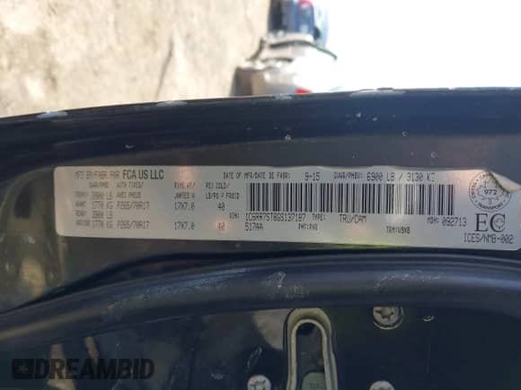 2016 Ram 1500 Tradesman с VIN 1C6RR7ST8GS137187, выставлен на аукционе IAAI как лот 41608461 с пробегом 201 765 миль миль и . История ставок и продаж доступна на DreamBid. Изображение 9.