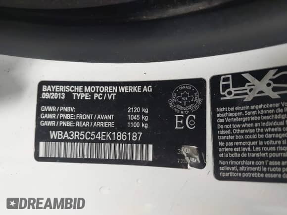 2014 BMW 4 Series 435i xDrive с VIN WBA3R5C54EK186187, выставлен на аукционе IAAI как лот 42248064 с пробегом 73 532 миль миль и . История ставок и продаж доступна на DreamBid. Изображение 9.