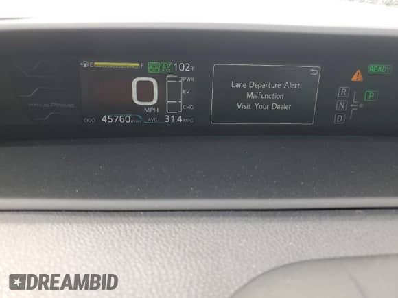 2018 Toyota Prius Plus with VIN JTDKARFP2J3088127, listed as a Copart auction lot 70230305 with 45,760 mi miles and Salvage title. Bid and sale history available at DreamBid. Image 9.