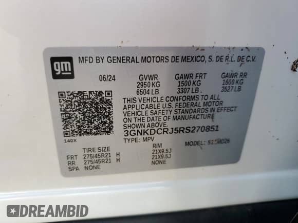 2024 Chevrolet Blazer EV eAWD RS с VIN 3GNKDCRJ5RS270851, выставлен на аукционе Copart как лот 74285074 с пробегом 148 миль миль и На запчасти • Non repairable. История ставок и продаж доступна на DreamBid. Изображение 14.
