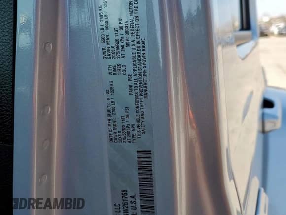 2022 Jeep Wrangler Unlimited Sahara Altitude with VIN 1C4HJXEN3NW261768, listed as a Copart auction lot 47054355 with 23,254 mi miles and Salvage title. Bid and sale history available at DreamBid. Image 12.