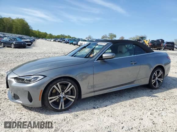 2024 BMW 4 Series 430i xDrive with VIN WBA43AT07RCN14253, listed as a Copart auction lot 56849325 with Not provided miles and Salvage title. Bid and sale history available at DreamBid. Image 1.
