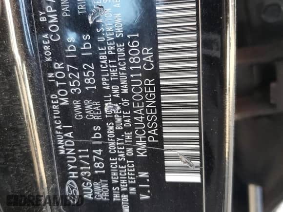 2012 Hyundai Accent GLS z VIN KMHCU4AE0CU118061, wystawiony jako Copart lot #82603045 z przebiegiem 120 429 mil mil oraz Czysty tytuł • Clean title. Historia ofert i sprzedaży dostępna na DreamBid. Obrazek 12.