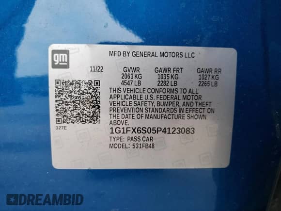 2023 Chevrolet Bolt EV 2LT z VIN 1G1FX6S05P4123083, wystawiony jako Copart lot #71793923 z przebiegiem 19 426 mil mil oraz . Historia ofert i sprzedaży dostępna na DreamBid. Obrazek 12.