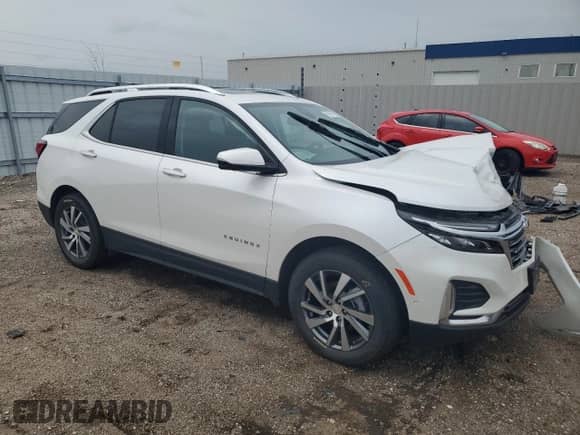 2023 Chevrolet Equinox Premier with VIN 3GNAXXEGXPL104983, listed as a Copart auction lot 67986115 with 46,695 mi miles and Salvage title. Bid and sale history available at DreamBid. Image 4.