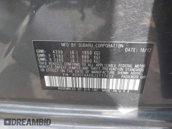 2018 Subaru Impreza с VIN 4S3GTAA66J3717033, выставлен на аукционе IAAI как лот 42622990 с пробегом 128 448 миль миль и . История ставок и продаж доступна на DreamBid. Изображение 9.