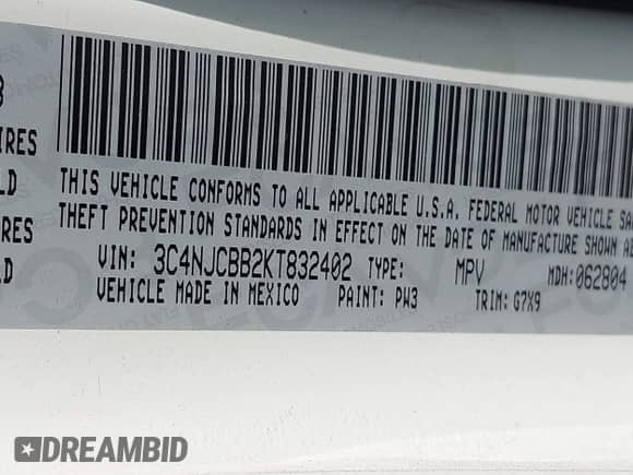 2019 Jeep Compass Altitude z VIN 3C4NJCBB2KT832402, wystawiony jako IAAI lot #41054965 z przebiegiem 84 804 mil mil oraz . Historia ofert i sprzedaży dostępna na DreamBid. Obrazek 9.