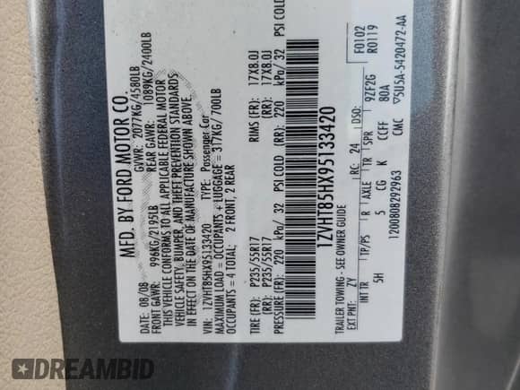 2009 Ford Mustang GT z VIN 1ZVHT85HX95133420, wystawiony jako Copart lot #56416975 z przebiegiem 174 656 mil mil oraz Szkoda całkowita • Salvage title. Historia ofert i sprzedaży dostępna na DreamBid. Obrazek 13.