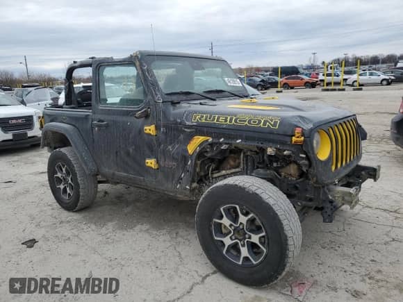 2020 Jeep Wrangler Rubicon with VIN 1C4HJXCG6LW240110, listed as a Copart auction lot 46128815 with 40,715 mi miles and Salvage title. Bid and sale history available at DreamBid. Image 4.
