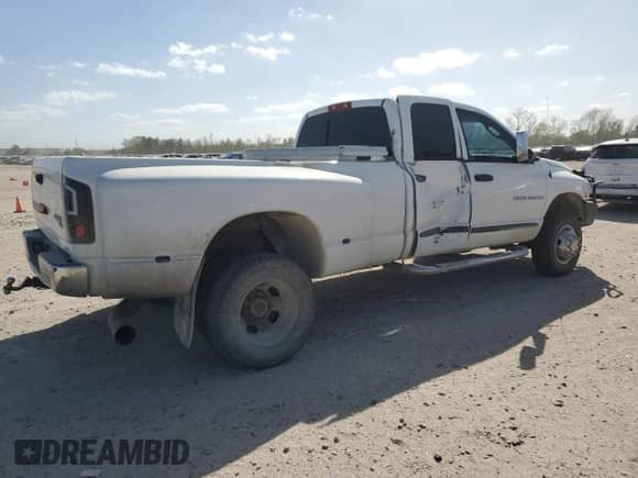 2004 Dodge 3500 SLT with VIN 3D7MU48C74G211019, listed as a Copart auction lot 49338295 with 145,593 mi miles and Salvage title. Bid and sale history available at DreamBid. Image 3.