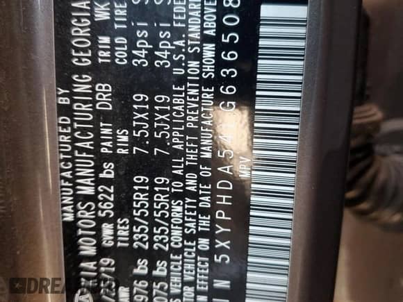 2020 Kia Sorento EX with VIN 5XYPHDA54LG636508, listed as a Copart auction lot 68666195 with 67,123 mi miles and Clean title. Bid and sale history available at DreamBid. Image 13.