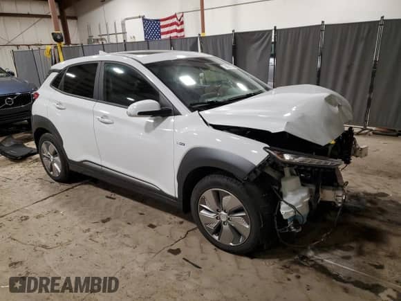 2020 Hyundai Kona Limited with VIN KM8K33AG5LU058708, listed as a Copart auction lot 43631615 with Not provided miles and Salvage title. Bid and sale history available at DreamBid. Image 4.