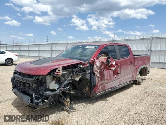 2019 Chevrolet Colorado 4WD ZR2 with VIN 1GCPTEE17K1176481, listed as a Copart auction lot 57295395 with 138,225 mi miles and Salvage title. Bid and sale history available at DreamBid. Image 1.