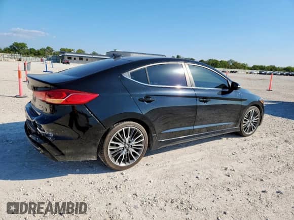 2018 Hyundai Elantra Sport with VIN KMHD04LB8JU534388, listed as a Copart auction lot 80651855 with 46,204 mi miles and Salvage title. Bid and sale history available at DreamBid. Image 3.