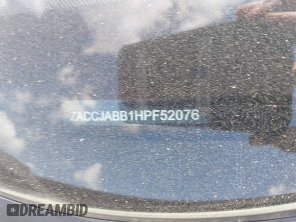 2017 Jeep Renegade Latitude z VIN ZACCJABB1HPF52076, wystawiony jako IAAI lot #42871282 z przebiegiem Nie podano mil oraz . Historia ofert i sprzedaży dostępna na DreamBid. Obrazek 9.