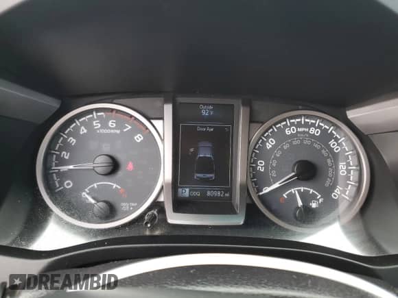 2016 Toyota Tacoma SR5 with VIN 5TFAX5GNXGX053627, listed as a Copart auction lot 82297585 with 80,982 mi miles and Salvage title. Bid and sale history available at DreamBid. Image 9.