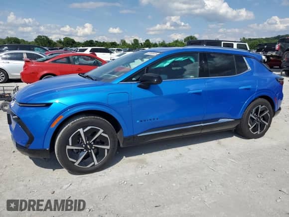 2025 Chevrolet Equinox EV LT z VIN 3GN7DLRP7SS125830, wystawiony jako Copart lot #58748935 z przebiegiem 3 394 mil mil oraz Szkoda całkowita • Salvage title. Historia ofert i sprzedaży dostępna na DreamBid. Obrazek 1.