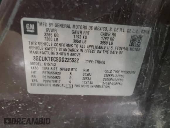 2016 Chevrolet Silverado 1500 High Country z VIN 3GCUKTEC5GG225522, wystawiony jako Copart lot #80752065 z przebiegiem 132 289 mil mil oraz Czysty tytuł • Clean title. Historia ofert i sprzedaży dostępna na DreamBid. Obrazek 13.