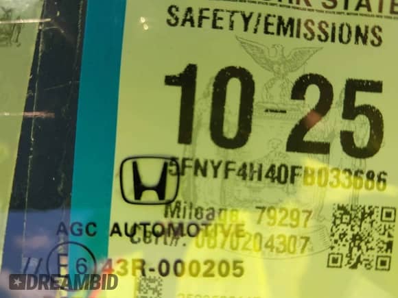 2015 Honda Pilot EX z VIN 5FNYF4H40FB033686, wystawiony jako IAAI lot #43497126 z przebiegiem 90 908 mil mil oraz . Historia ofert i sprzedaży dostępna na DreamBid. Obrazek 17.