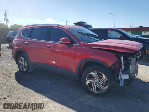 2023 Hyundai Santa Fe SEL with VIN 5NMS2DAJ9PH581400, listed as a Copart auction lot 84298385 with 19,273 mi miles and Salvage title. Bid and sale history available at DreamBid. Image 4.
