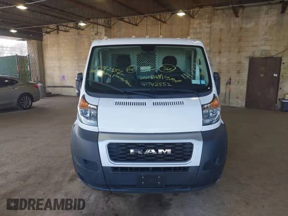 2021 Ram ProMaster Cargo with VIN 3C6LRVAG9ME521265, listed as a IAAI auction lot 41742552 with 47,020 mi miles and . Bid and sale history available at DreamBid. Image 12.