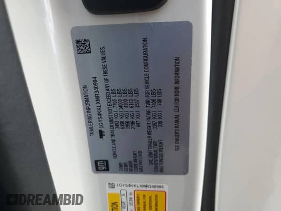 2021 Cadillac Escalade ESV Premium Luxury с VIN 1GYS4KKLXMR340994, выставлен на аукционе Copart как лот 59800615 с пробегом 76 783 миль миль и Списание • Salvage title. История ставок и продаж доступна на DreamBid. Изображение 13.