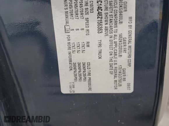 2008 Chevrolet Silverado 1500 Work Truck с VIN 1GCEC14C48Z156363, выставлен на аукционе Copart как лот 87124325 с пробегом 197 944 миль миль и Чистый • Clean title. История ставок и продаж доступна на DreamBid. Изображение 12.