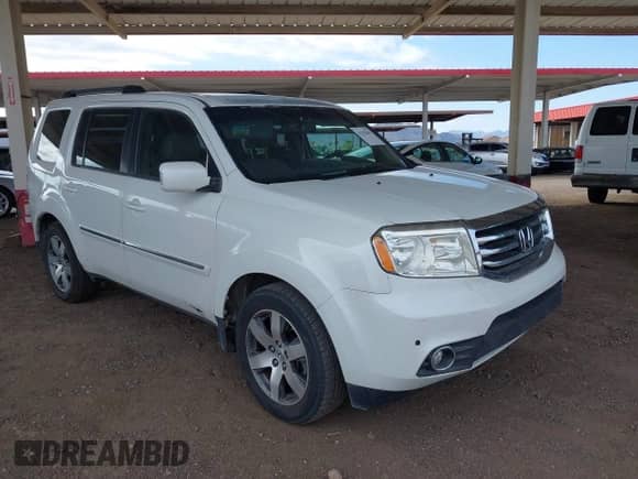 2013 Honda Pilot Touring with VIN 5FNYF4H92DB054905, listed as a IAAI auction lot 43282869 with 108,368 mi miles and . Bid and sale history available at DreamBid. Image 1.