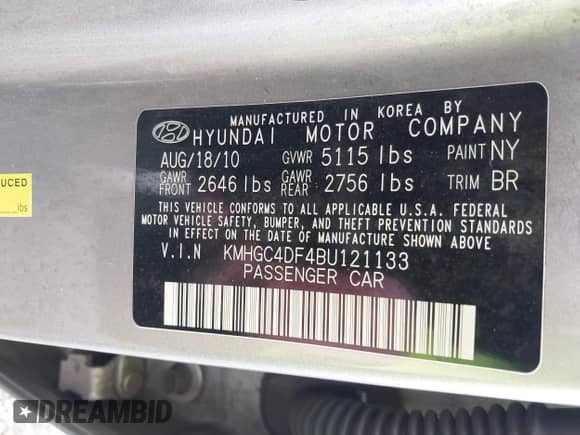 2011 Hyundai Genesis с VIN KMHGC4DF4BU121133, выставлен на аукционе IAAI как лот 42991516 с пробегом 323 089 миль миль и . История ставок и продаж доступна на DreamBid. Изображение 9.