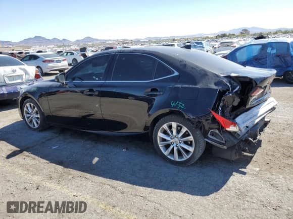 2015 Lexus IS 250 with VIN JTHBF1D29F5065996, listed as a Copart auction lot 55255545 with 98,614 mi miles and Salvage title. Bid and sale history available at DreamBid. Image 2.