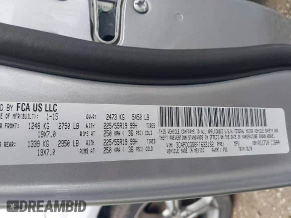 2015 Dodge Journey Crossroad with VIN 3C4PDCGG8FT632182, listed as a IAAI auction lot 42496076 with 126,426 mi miles and . Bid and sale history available at DreamBid. Image 9.