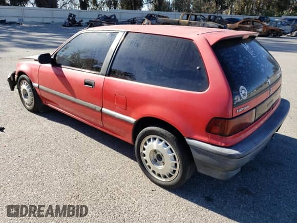 1991 Honda Civic with VIN 2HGED6341MH520657, listed as a Copart auction lot 88340885 with 146,166 mi miles and Salvage title. Bid and sale history available at DreamBid. Image 2.