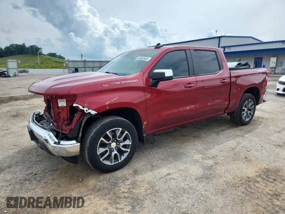 2022 Chevrolet Silverado 1500 LT with VIN 3GCPDDEK7NG506576, listed as a Copart auction lot 63663885 with 47,896 mi miles and Salvage title. Bid and sale history available at DreamBid. Image 1.