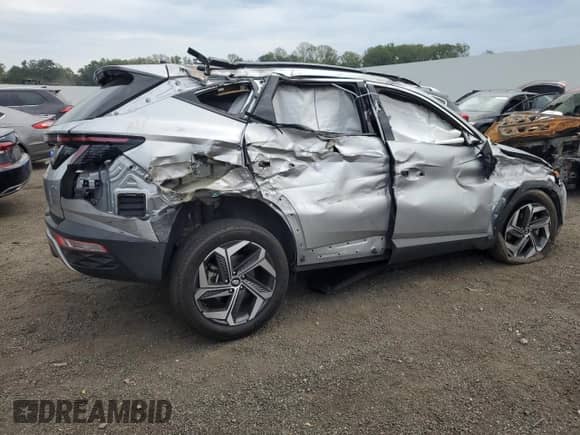 2022 Hyundai Tucson Limited with VIN 5NMJECAE1NH148845, listed as a Copart auction lot 82090595 with 51,181 mi miles and Salvage title. Bid and sale history available at DreamBid. Image 3.
