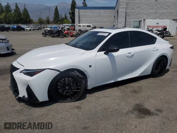 2024 Lexus IS 500 F Sport Performance z VIN JTHAP1D29R5006055, wystawiony jako Copart lot #66456854 z przebiegiem 1 341 mil mil oraz Szkoda całkowita • Salvage title. Historia ofert i sprzedaży dostępna na DreamBid. Obrazek 1.