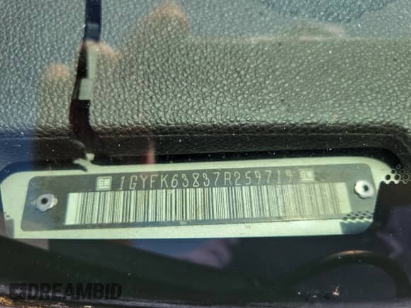 2007 Cadillac Escalade с VIN 1GYFK63837R259719, выставлен на аукционе IAAI как лот 42837545 с пробегом 167 836 миль миль и . История ставок и продаж доступна на DreamBid. Изображение 9.