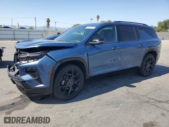 2024 Chevrolet Traverse AWD RS с VIN 1GNEVLKS9RJ166460, выставлен на аукционе Copart как лот 57914315 с пробегом 19 535 миль миль и Списание • Salvage title. История ставок и продаж доступна на DreamBid. Изображение 1.
