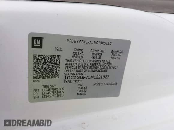 2021 Chevrolet City Express Cargo с VIN 1GCZGGF75M1221027, выставлен на аукционе IAAI как лот 41513627 с пробегом 48 617 миль миль и . История ставок и продаж доступна на DreamBid. Изображение 9.