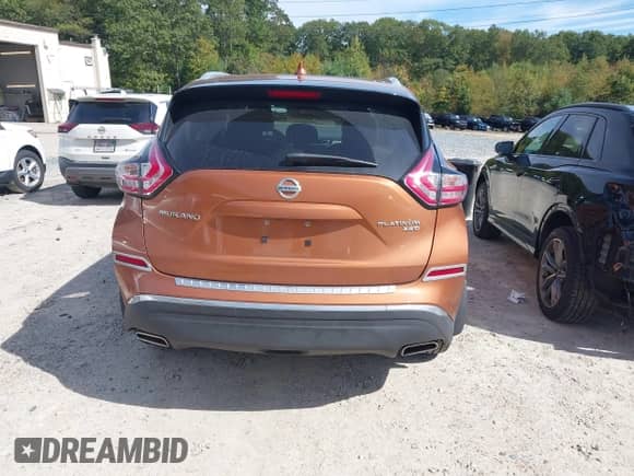 2016 Nissan Murano Platinum with VIN 5N1AZ2MH8GN171903, listed as a IAAI auction lot 43281410 with 47,802 mi miles and . Bid and sale history available at DreamBid. Image 16.